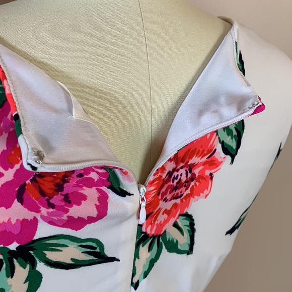 Eliza J White Floral Sleeveless Midi Dress Size 4P - Picture 6 of 9